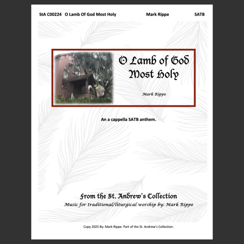 O Lamb of God Most Holy - SATB (StA C00224)